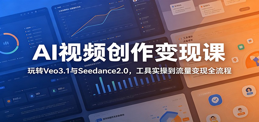 AI视频创作变现课:玩转Veo3.1与Seedance2.0,工具实操到流量变现全流程-云科数创