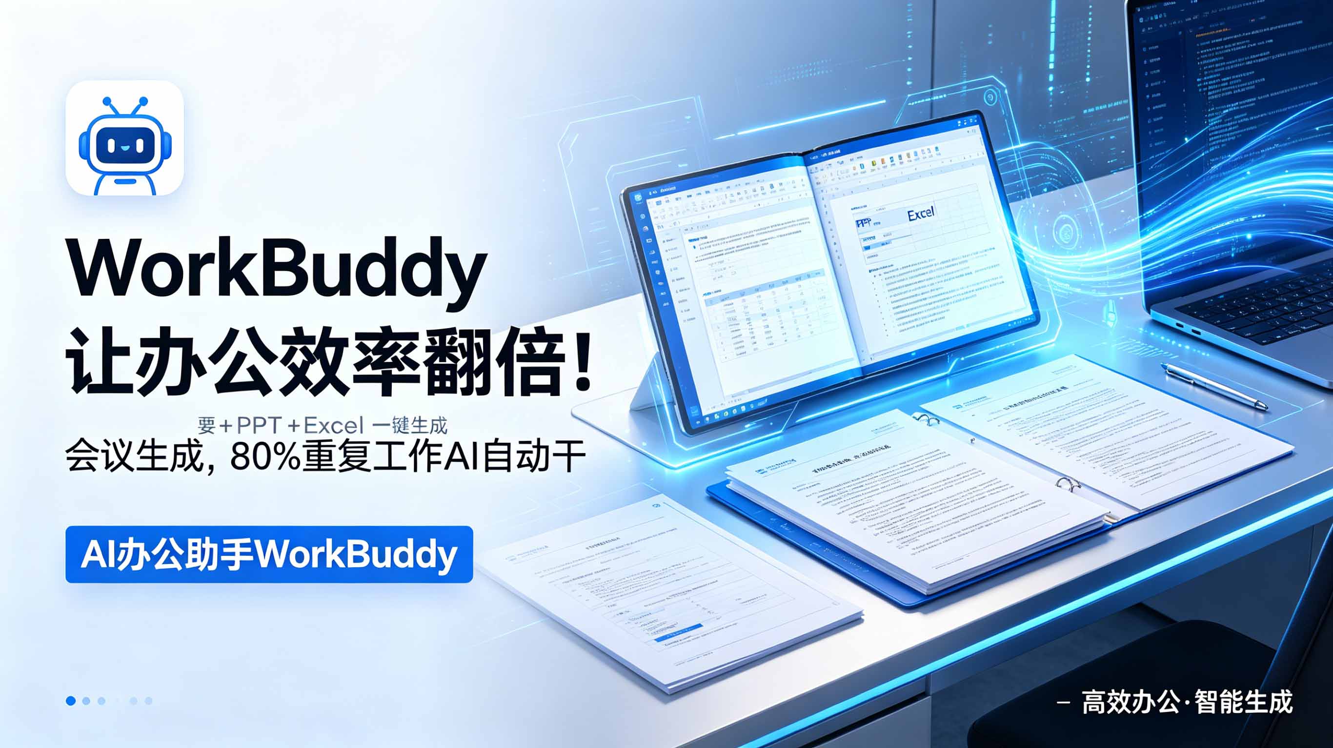WorkBuddy让办公效率翻倍！会议纪要+PPT+Excel一键生成，80%重复工作AI自动干-云科数创