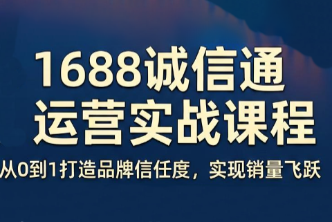 看山老师·阿里巴巴1688诚信通运营课程-云科数创