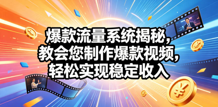 爆款流量系统揭秘,教会您制作爆款视频,轻松实现稳定收入【原创双语字幕】-云科数创