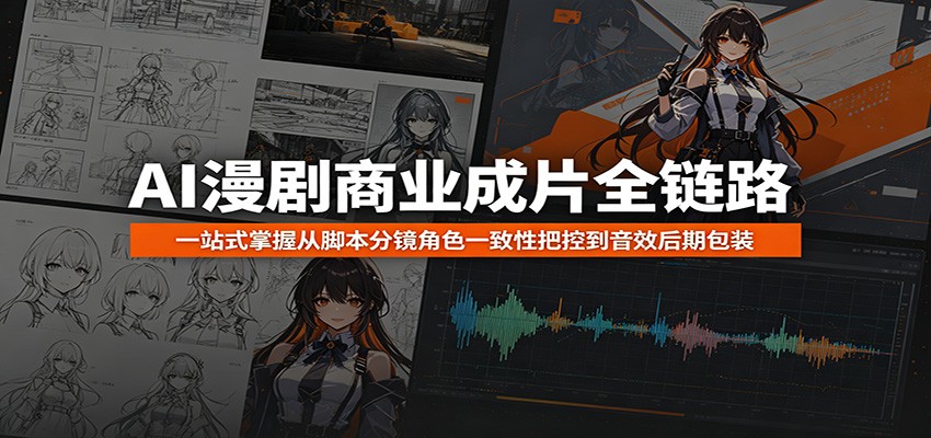 AI漫剧商业成片全链路：一站式掌握从脚本分镜角色一致性把控到音效后期包装-云科数创