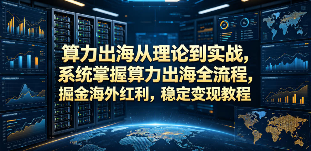 算力出海从理论到实战,系统掌握算力出海全流程,掘金海外红利,稳定变现教程-云科数创