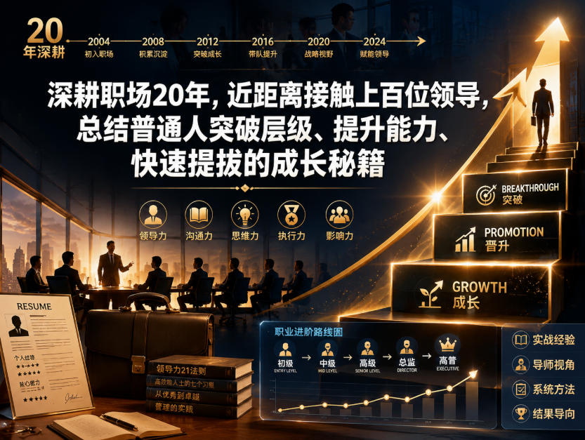 付费文章:深耕职场20年,近距离接触上百位领导,总结普通人突破层级、提升能力、快速提拔的成长秘籍(全网独家干货)-云科数创