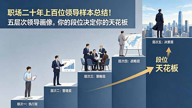 付费文章:职场二十年上百位领导样本总结!五层次领导画像,你的段位决定你的天花板-云科数创