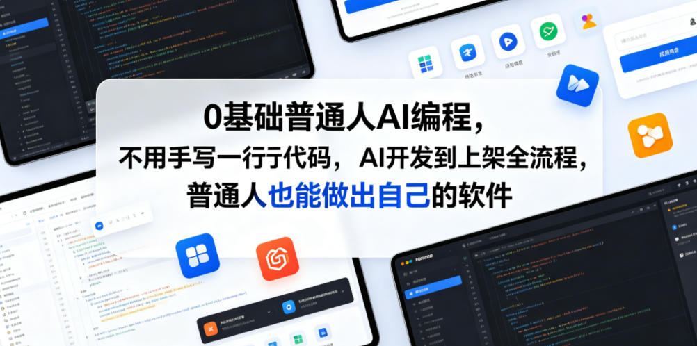 0基础普通人AI编程，不用手写一行代码，AI开发到上架全流程，普通人也能做出自己的软件-云科数创