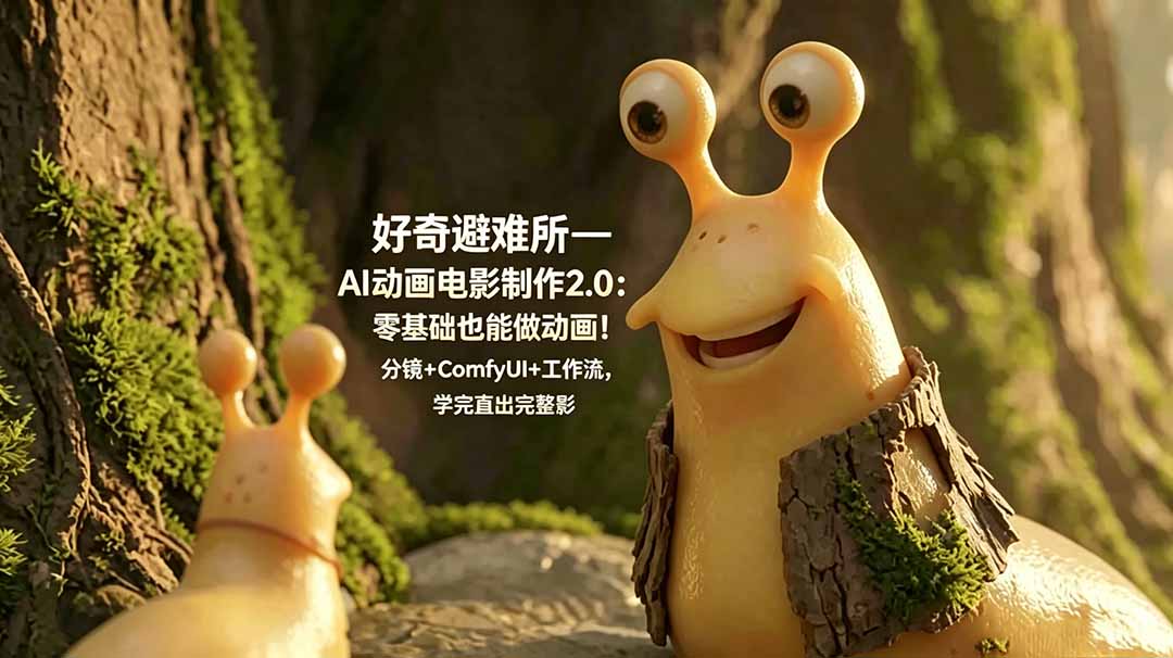 好奇避难所—AI动画电影制作2.0：零基础也能做动画！分镜+ComfyUI+工作流，学完直出完整影片-云科数创