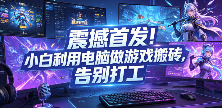 震撼首发!小白利用电脑做游戏搬砖,告别打工【揭秘】-云科数创