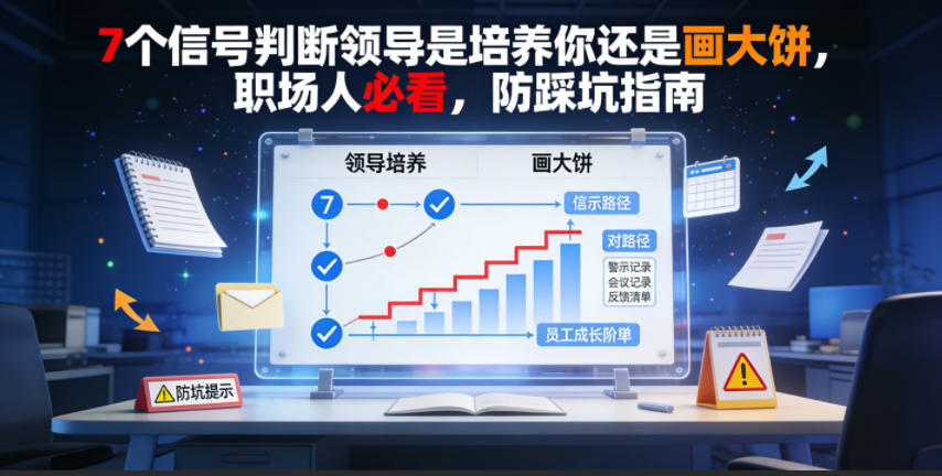 付费文章:7个信号判断领导是培养你还是画大饼,职场人必看,防踩坑指南-云科数创