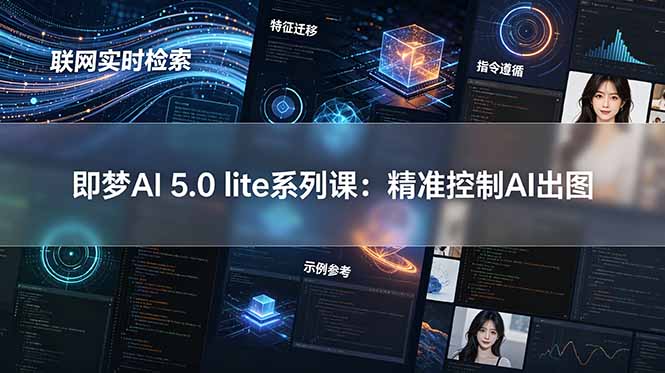 即梦AI 5.0 lite实战课:联网实时检索+特征迁移+指令遵循+示例参考,精准控制AI出图-云科数创
