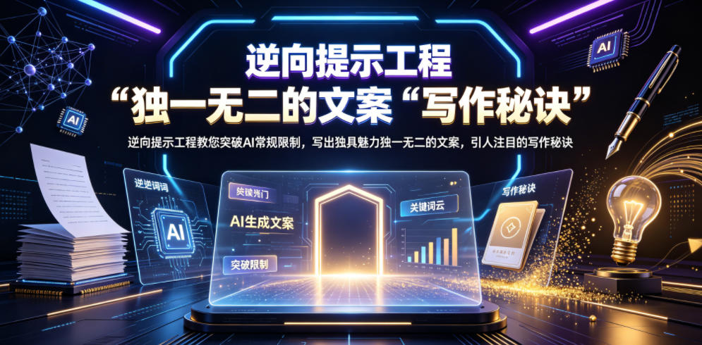 逆向提示工程教您突破AI常规限制,写出独具魅力独一无二的文案,引人注目的写作秘诀【原创双语字幕】-云科数创
