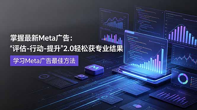 掌握最新的Meta广告,通过“评估-行动-提升”2.0版本轻松获得专业级结果。学习目前学习Meta广告的最佳方法-云科数创