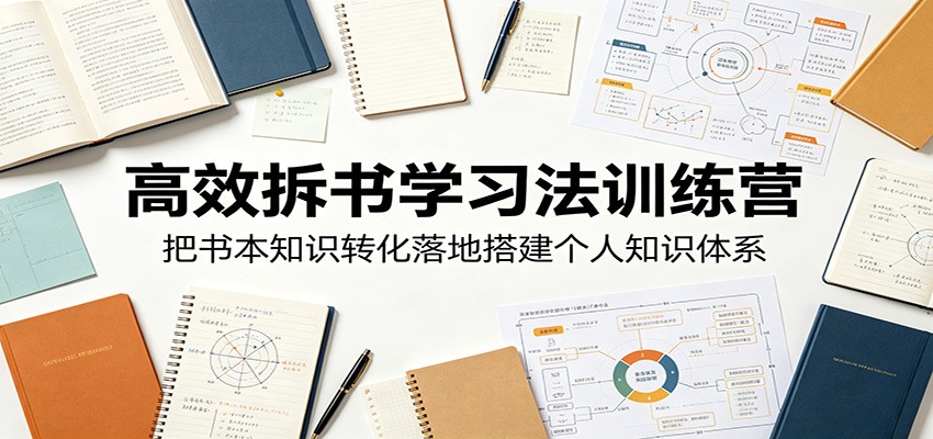 高效拆书学习法训练营，把书本知识转化落地搭建个人知识体系-云科数创