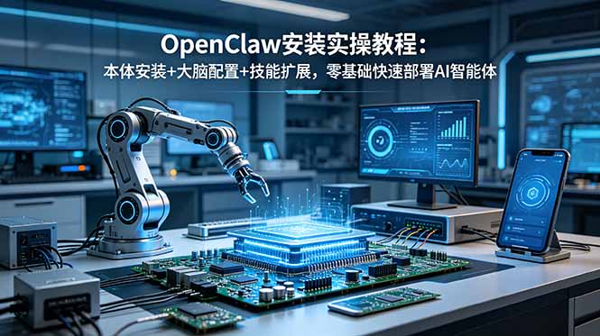 OpenClaw安装实操教程：本体安装+大脑配置+技能扩展，零基础快速部署AI智能体-云科数创
