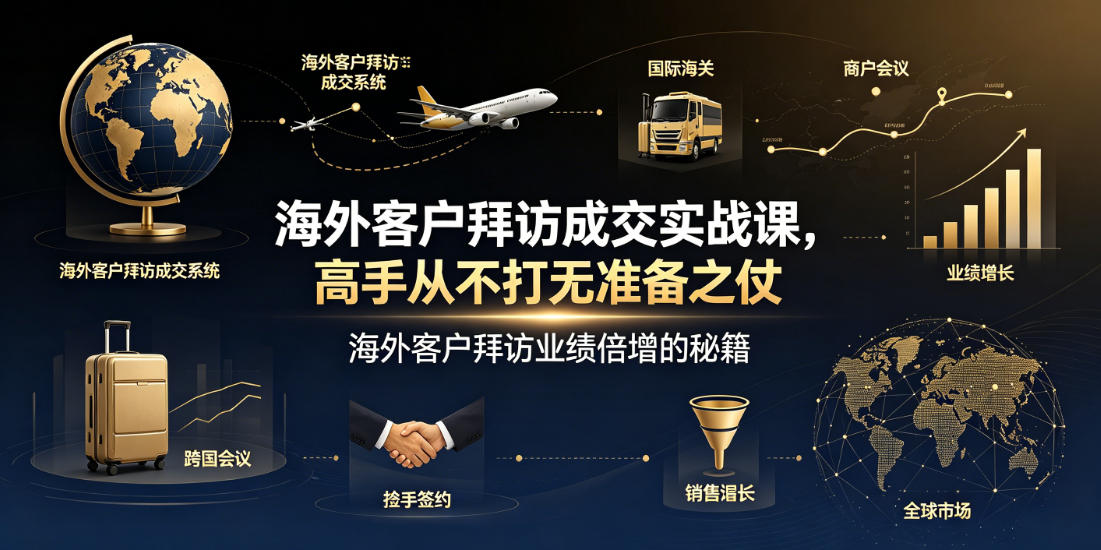 海外客户拜访成交实战课,高手从不打无准备之仗,海外客户拜访业绩倍增的秘籍-云科数创