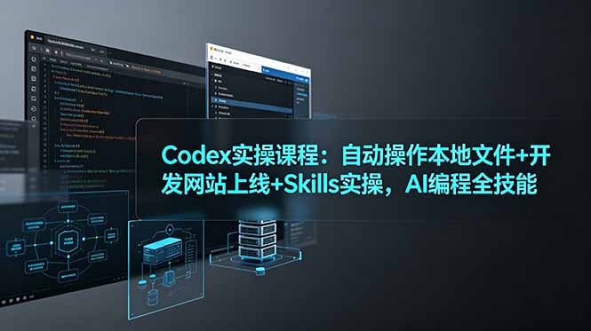 Codex实操课程:自动操作本地文件+开发网站上线+Skills实操,AI编程全技能-云科数创