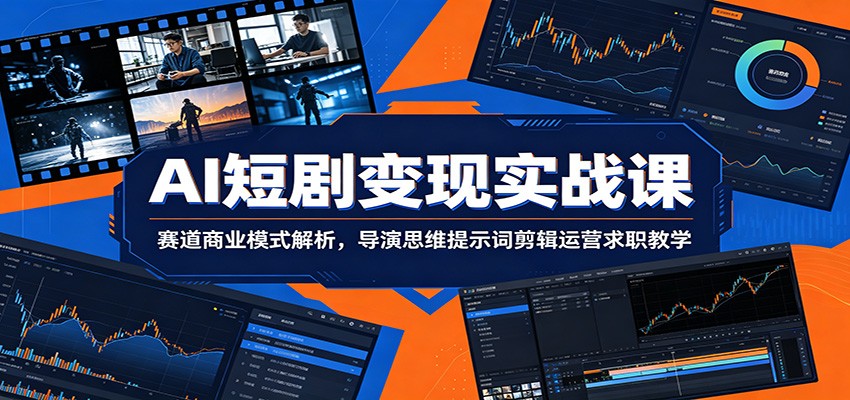 AI短剧变现实战课：赛道商业模式解析，导演思维提示词剪辑运营求职教学-云科数创