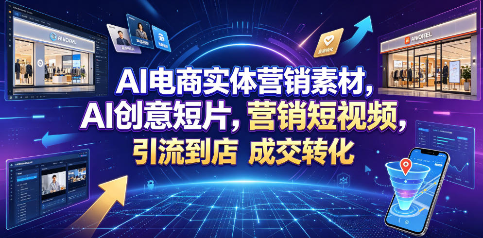 AI电商实体营销素材，AI创意短片，高效打造营销短视频，轻松引流到店，稳定提升门店客流与成交转化-云科数创