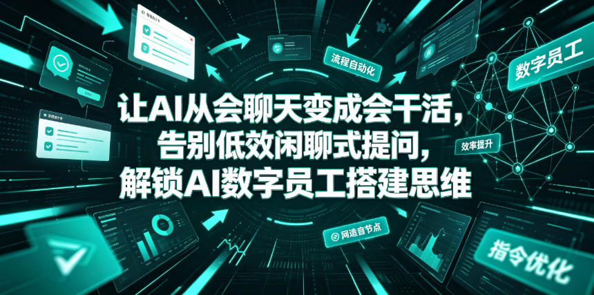让AI从会聊天变成会干活,告别低效闲聊式提问,解锁AI数字员工搭建思维-云科数创