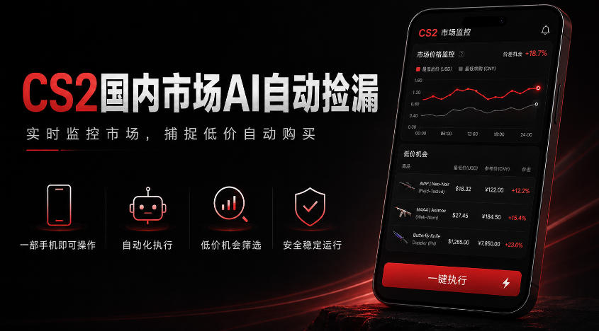 游戏市场AI自动监控,实时检测差价捡漏,简单轻松,日入300+【揭秘】-云科数创