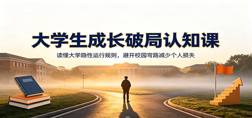 大学生成长破局认知课：读懂大学隐性运行规则，避开校园弯路减少个人损失-云科数创