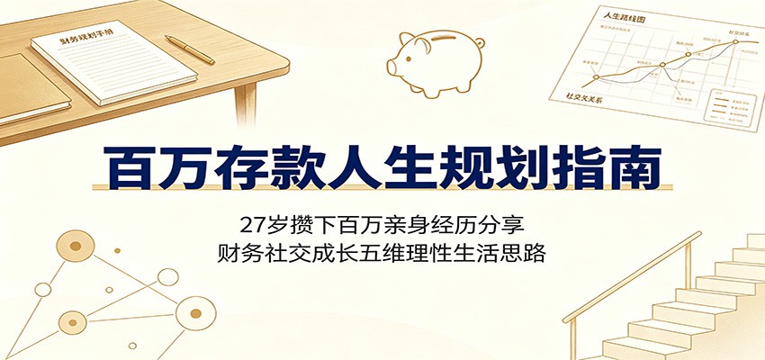 百万存款人生规划指南：27岁攒下百万亲身经历分享，财务社交成长五维理性生活思路-云科数创