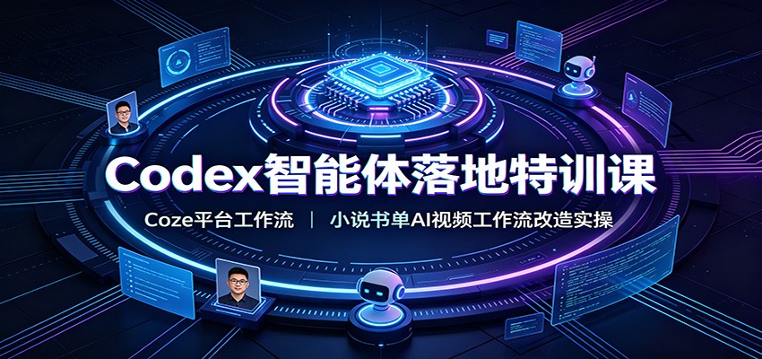 Codex智能体落地特训课：Coze平台工作流，小说书单AI视频工作流改造实操-云科数创