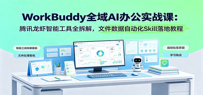 WorkBuddy全域AI办公实战课:腾讯龙虾智能工具全拆解,文件数据自动化Skill落地教程-云科数创