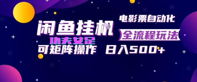 闲鱼挂G卖电影票自动全流程玩法,可矩阵操作,轻松日入500+【揭秘】-云科数创