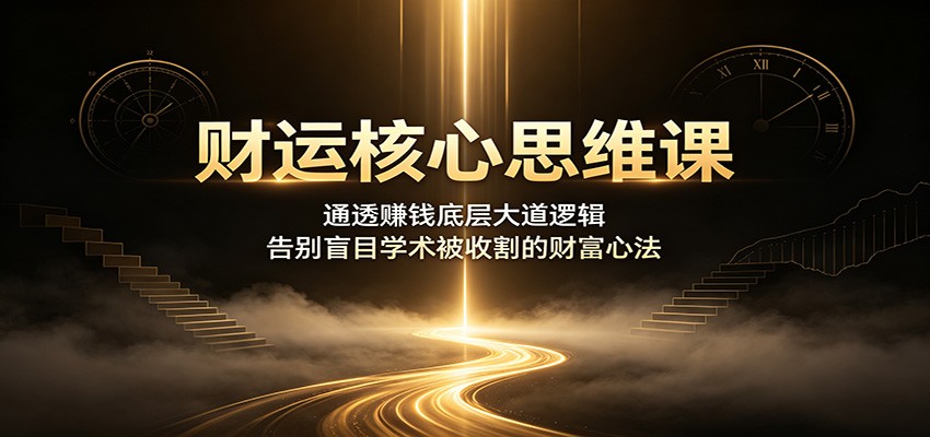 财运核心思维课：通透赚钱底层大道逻辑，告别盲目学术被收割的财富心法-云科数创