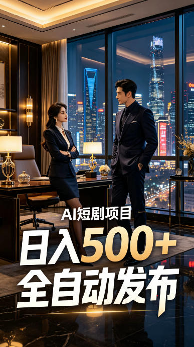 快手AI短剧自动发布，矩阵批量运营变现，轻资产副业项目，日入500+【揭秘】-云科数创