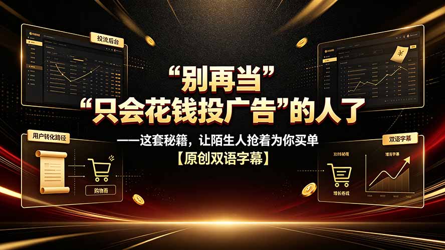 别再当“只会花钱投广告”的人了——这套秘籍，让陌生人抢着为你买单【原创双语字幕】-云科数创