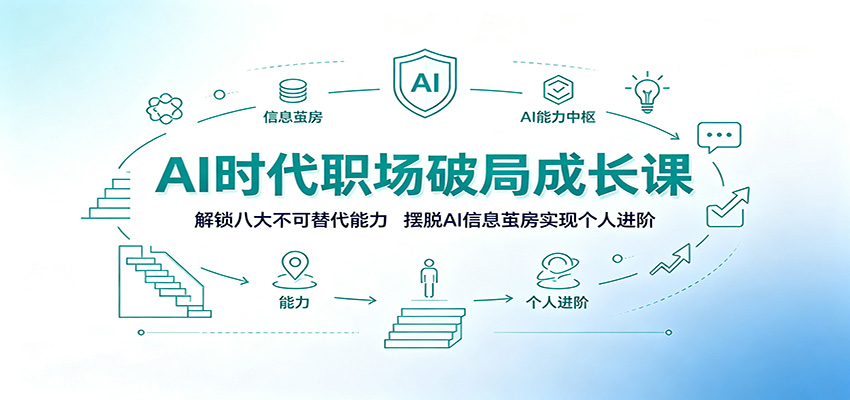 AI时代职场破局成长课:解锁八大不可替代能力,摆脱AI信息茧房实现个人进阶-云科数创