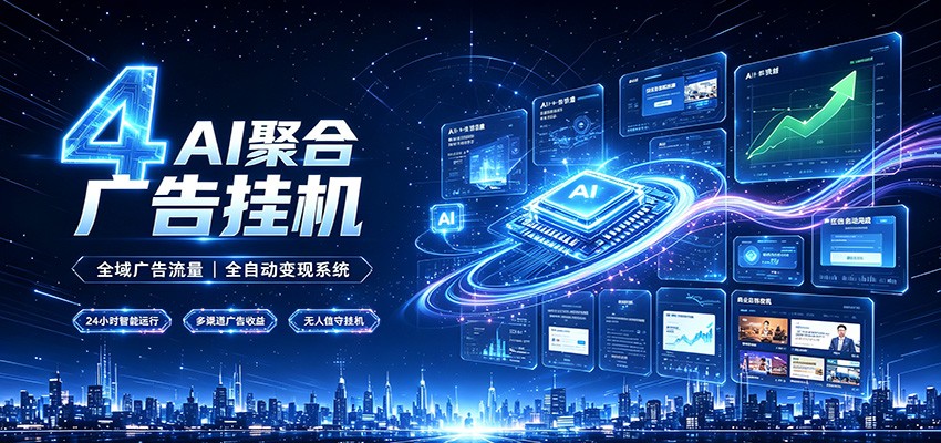 全域广告流量聚合,AI无人挂机稳赚佣金,打造长期稳定被动收入副业-云科数创