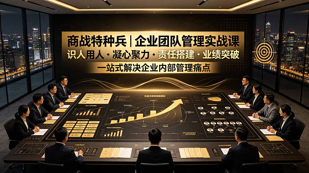 商战特种兵|企业团队管理实战课:识人用人|凝心聚力|责任搭建|业绩突破,一站式解决企业内部管理痛点-云科数创
