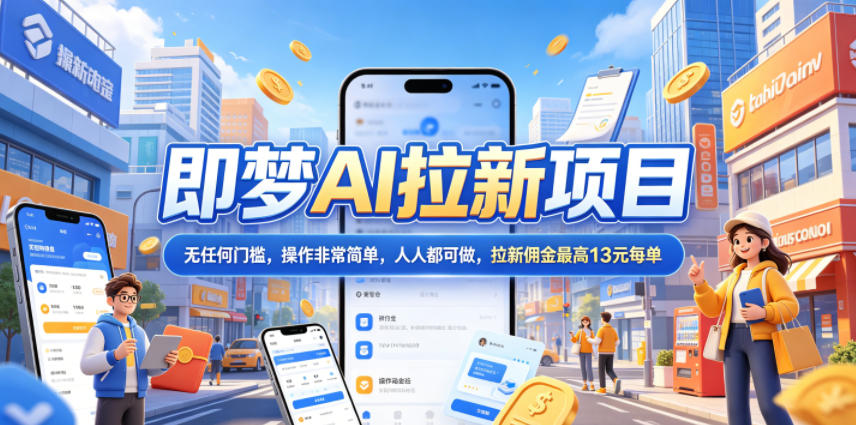 2026年即梦AI拉新项目最新玩法，无任何门槛，操作非常简单，人人都可做，拉新佣金最高13米每单(更新07月25日)-云科数创