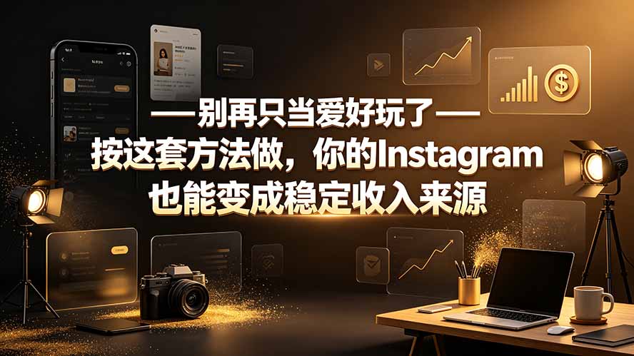 别再只当爱好玩了——按这套方法做，你的Instagram也能变成稳定收入来源-云科数创