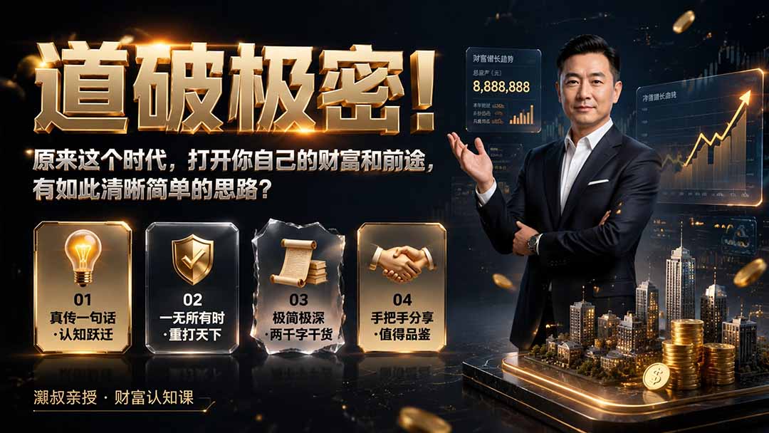 付费文章:道破极密!原来这个时代,打开你自己的财富和前途,有如此清晰简单的思路?-云科数创