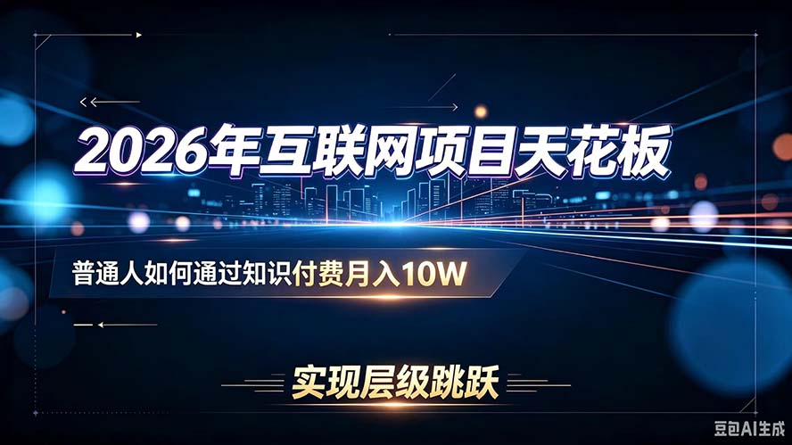 2026年互联网项目天花板:普通人如何通过知识付费月入10W,实现层级跳跃-云科数创
