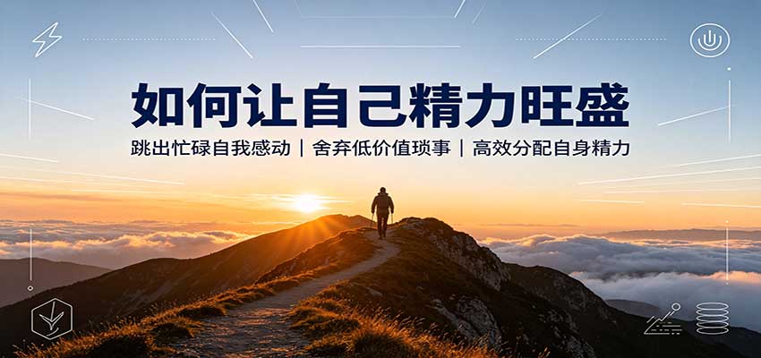如何让自己精力旺盛：跳出忙碌自我感动，舍弃低价值琐事，高效分配自身精力-云科数创
