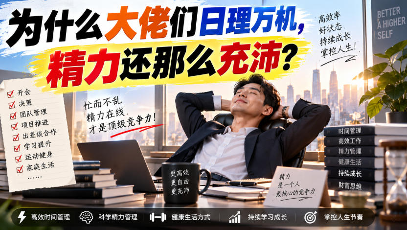 付费文章:为什么大佬们日理万机,精力还那么充沛?-云科数创