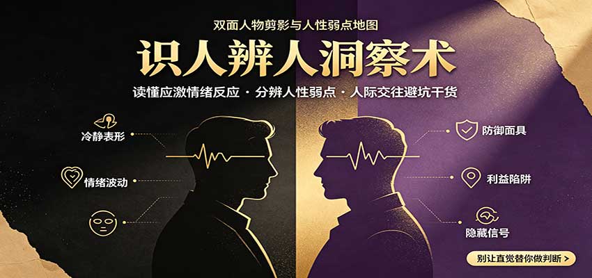 识人辨人终极心法:读懂应激情绪反应,分辨人性弱点,人际交往避坑干货-云科数创