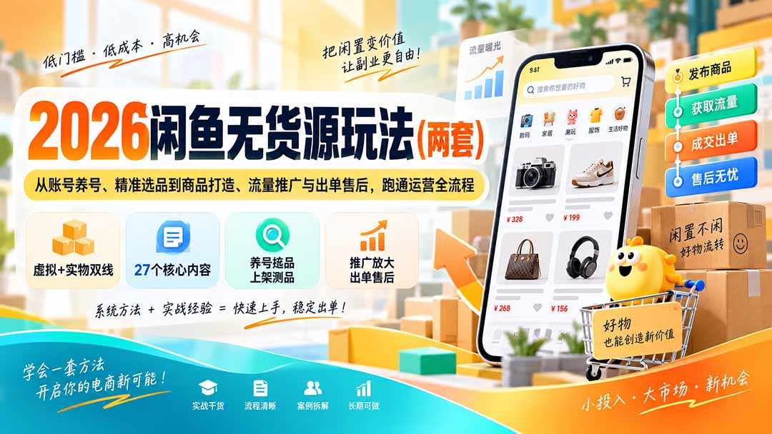 2026闲鱼无货源玩法(两套-云科数创