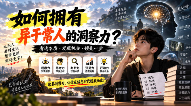 某公众号付费文章：如何拥有异于常人的洞察力？-云科数创