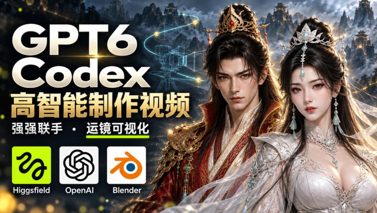 GPT-6 Astra×Codex高智能制作视频！联手Higgsfield，运镜可视化实战-云科数创