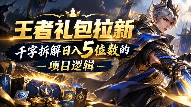 王者游戏礼包拉新_千字拆解日入5位数的项目逻辑-云科数创