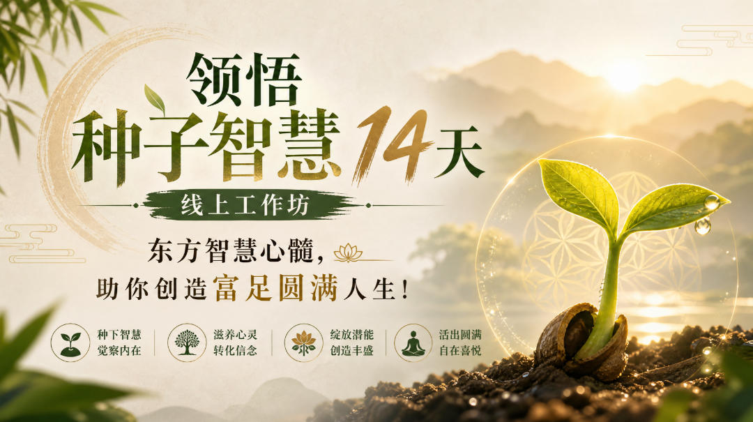 鹿大米领悟种子智慧14天线上工作坊，东方智慧心髓，助你创造富足圆满人生！-云科数创